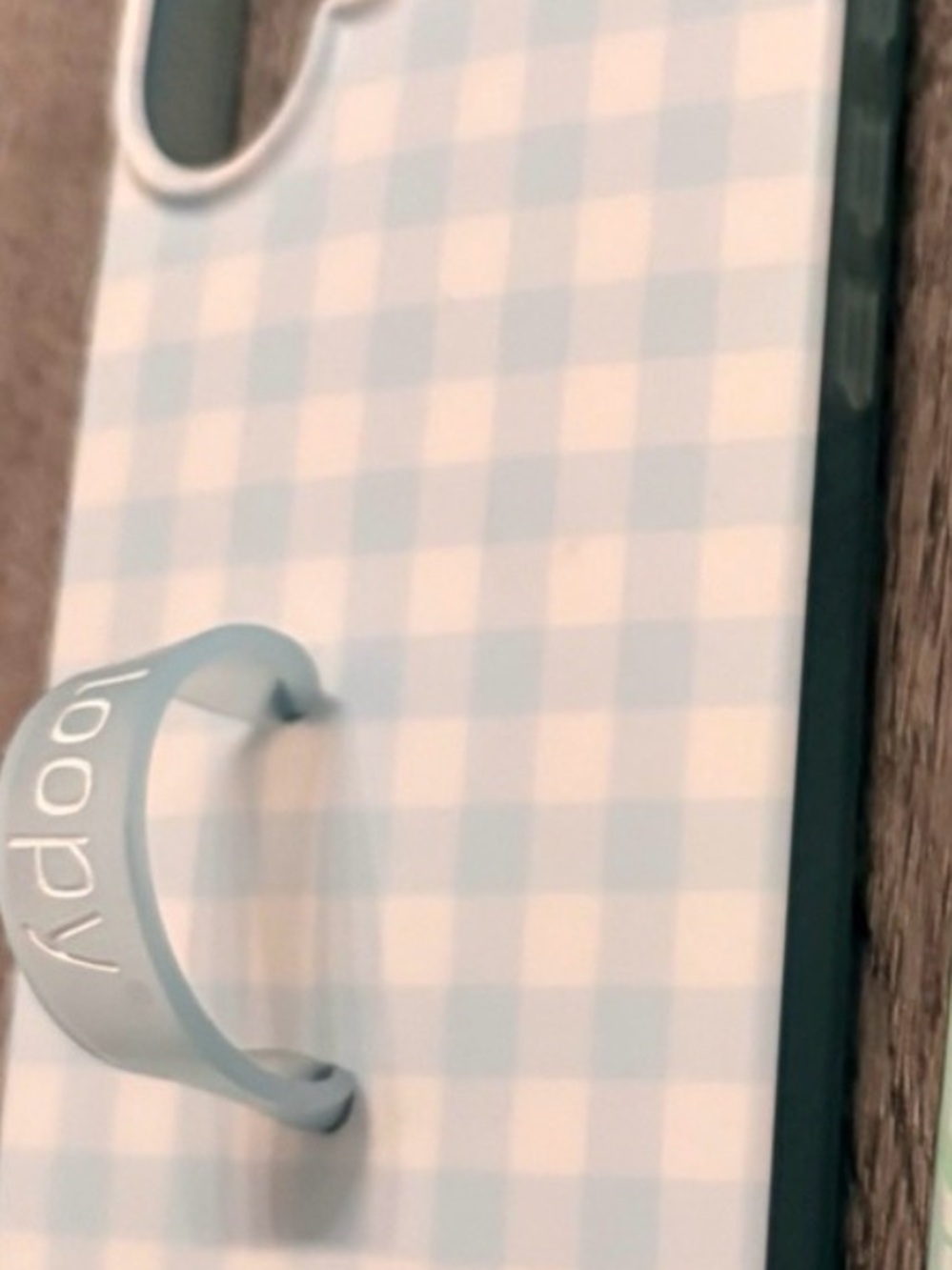 Loopy Case Blue & White Gingham Phone Case - fits iPhone 16 plus